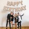 Happy Birthday Balloon Banner – 16 Inch Beige Mylar Foil Letters, Self-Inflating Nude Birthday Bunting Banner for Men, Women, and Girls Party Decorations (Nude)